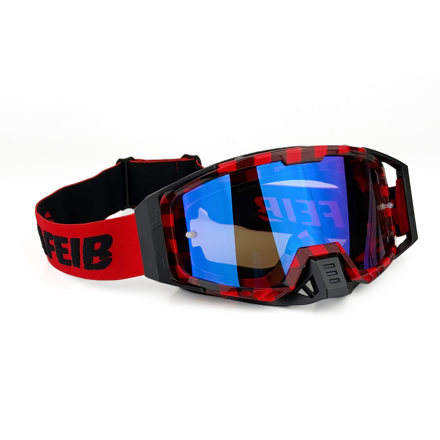 Motorcycle Gear For Woman - Multicolor motorbril met neusbescherming - UV400